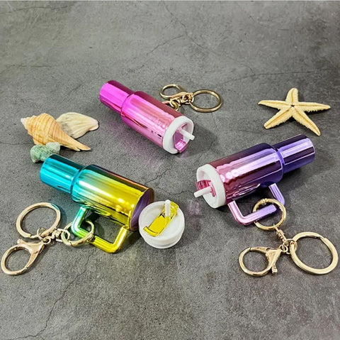 Holographic Stanley Tumbler Style Keychain / Bag Charm