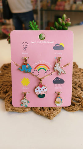 Kids Charms Pendants Sets (5 Charms & A Chain)