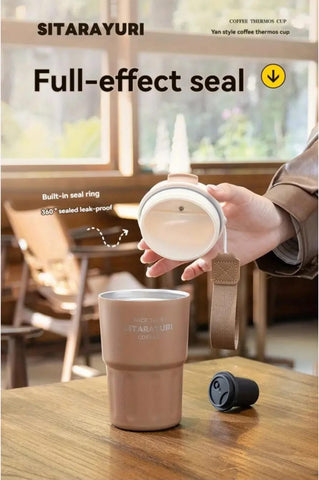 Uber Cool Insulated Travel Coffee Sippers [SITARAYURI] 360 ml