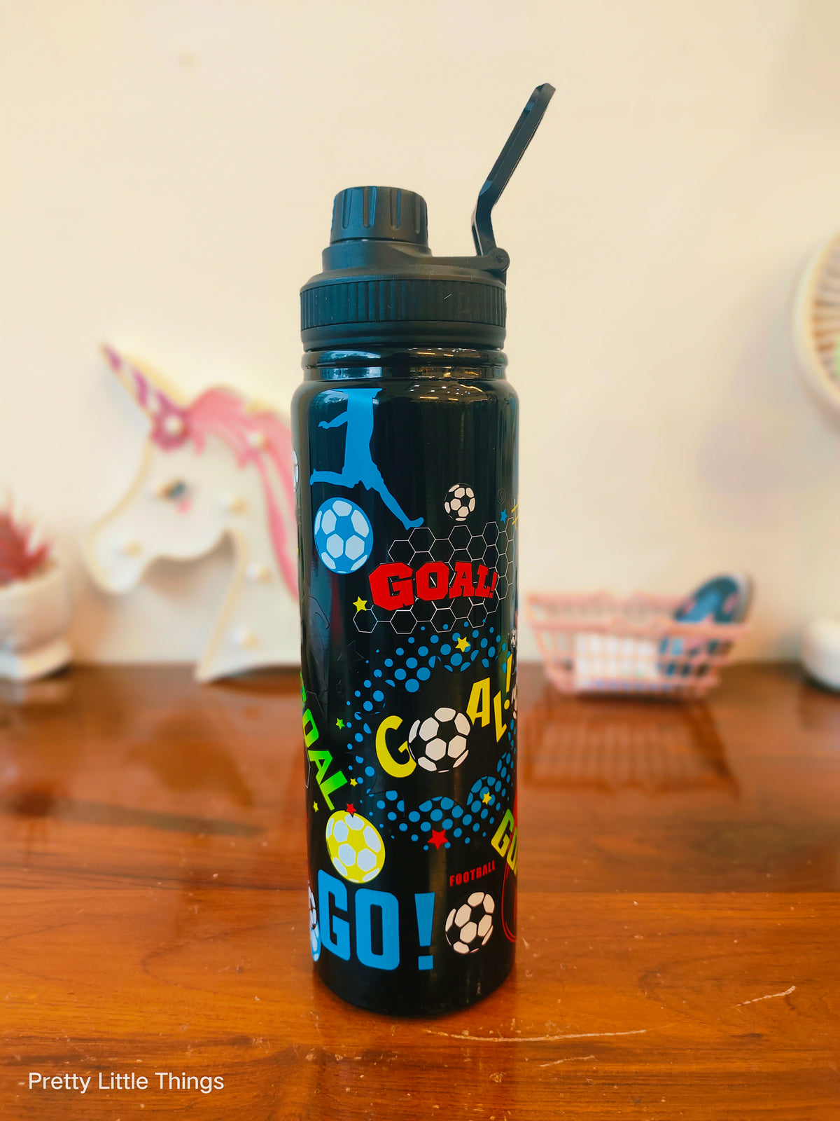 Perfect Size Football / Naruto Steel Pout Sipper Bottles ~ 650ml