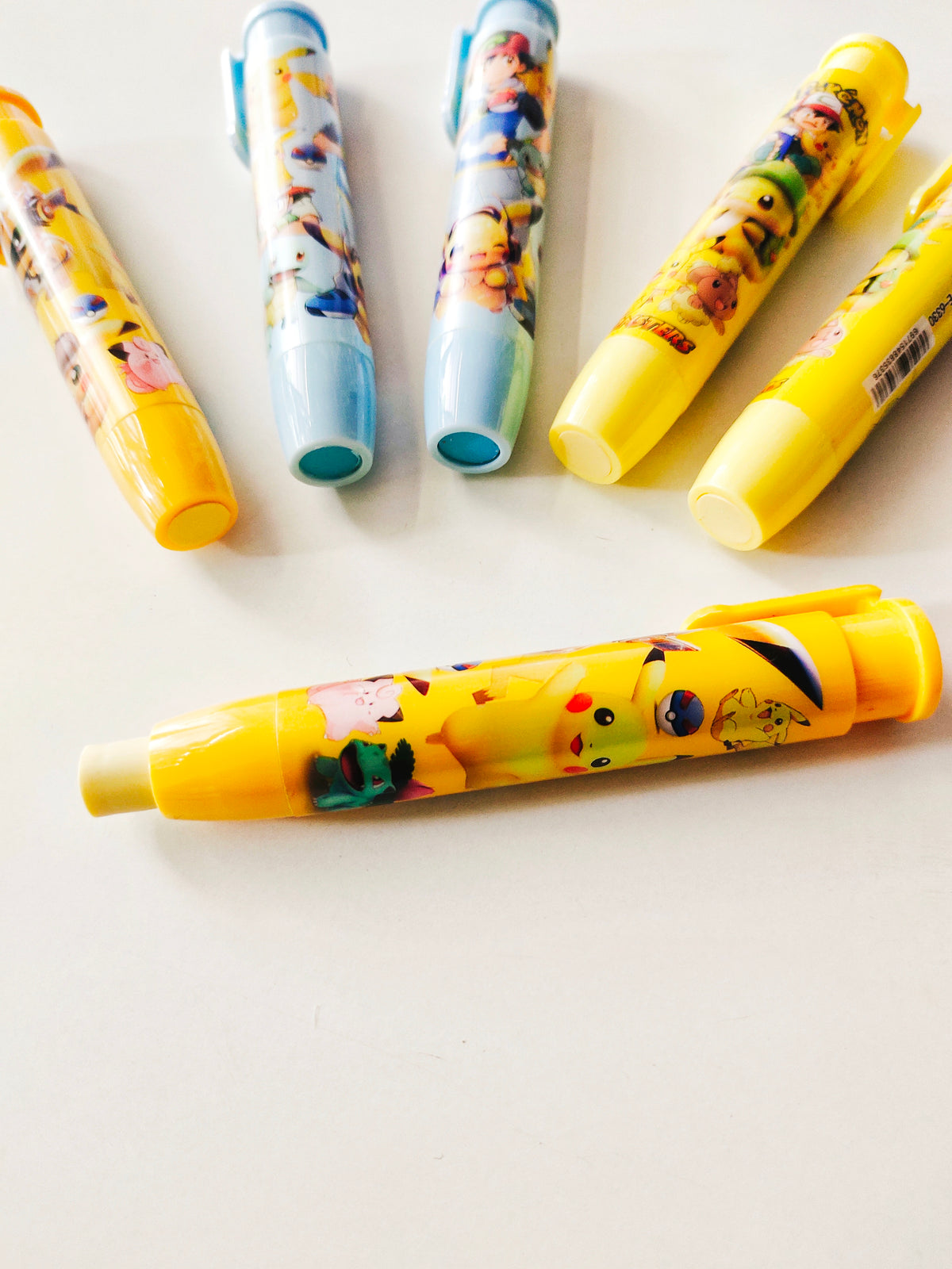 Click Push Erasers - Pokemon Theme