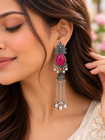 Chandrika Jhumka Earrings, Oxidised Earrings