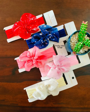Starry Soft Bow Hairbands for Kids