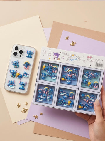 Stitch Theme 3D Charm Stickers