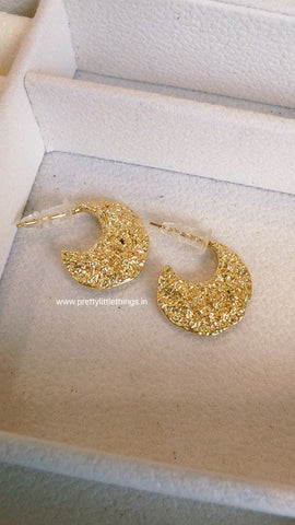 Stardust Crescent, Daily Wear Earrings, Gulaabo