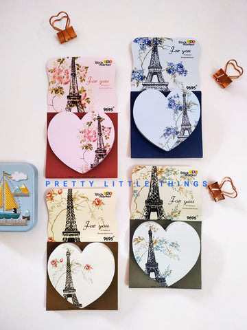 Sticky Notes Heart Shaped Eiffel Tower
