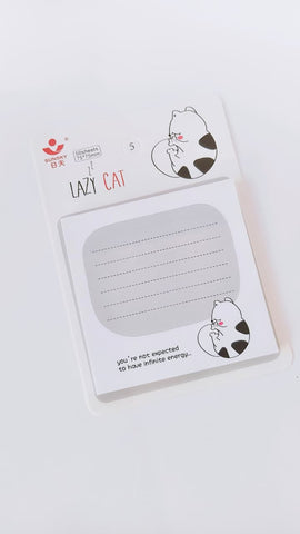 Lazy Cat Sticky Notes Post Its