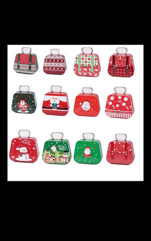 Christmas Mini Bag Style Tin Box