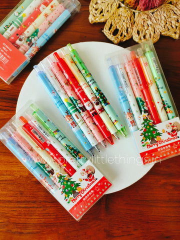 Christmas Print Gel Pens [Pack of 6]