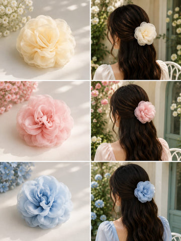Flowery Hair Clips