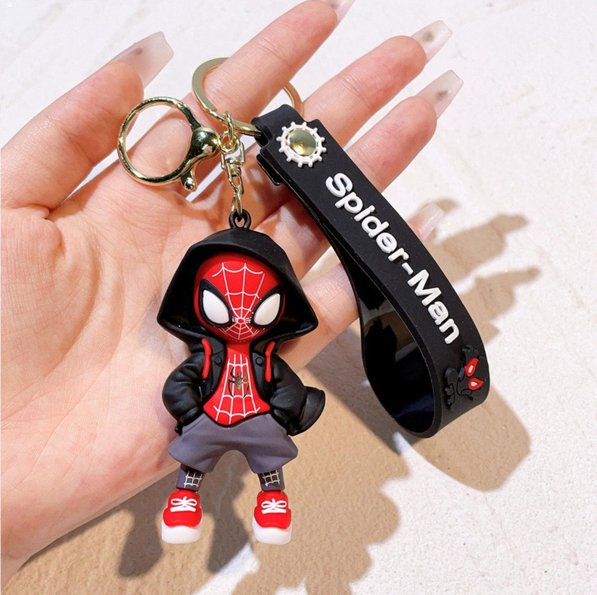 Cool Spiderman in Overcoat Keychain