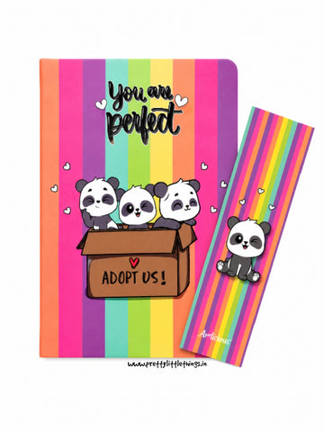 You Are Perfect, Aesthetic Personal Notebooks (A5 size, With Bookmark)