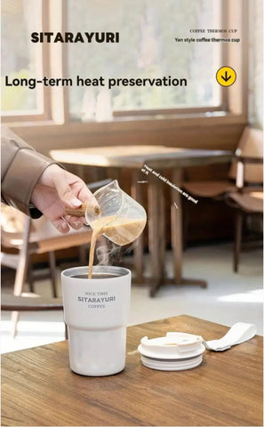 Uber Cool Insulated Travel Coffee Sippers [SITARAYURI] 360 ml