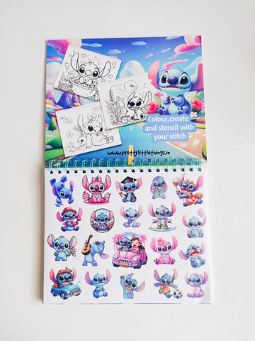 Stitch Theme Coloring Book with Stickers
