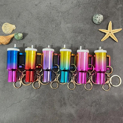 Holographic Stanley Tumbler Style Keychain / Bag Charm