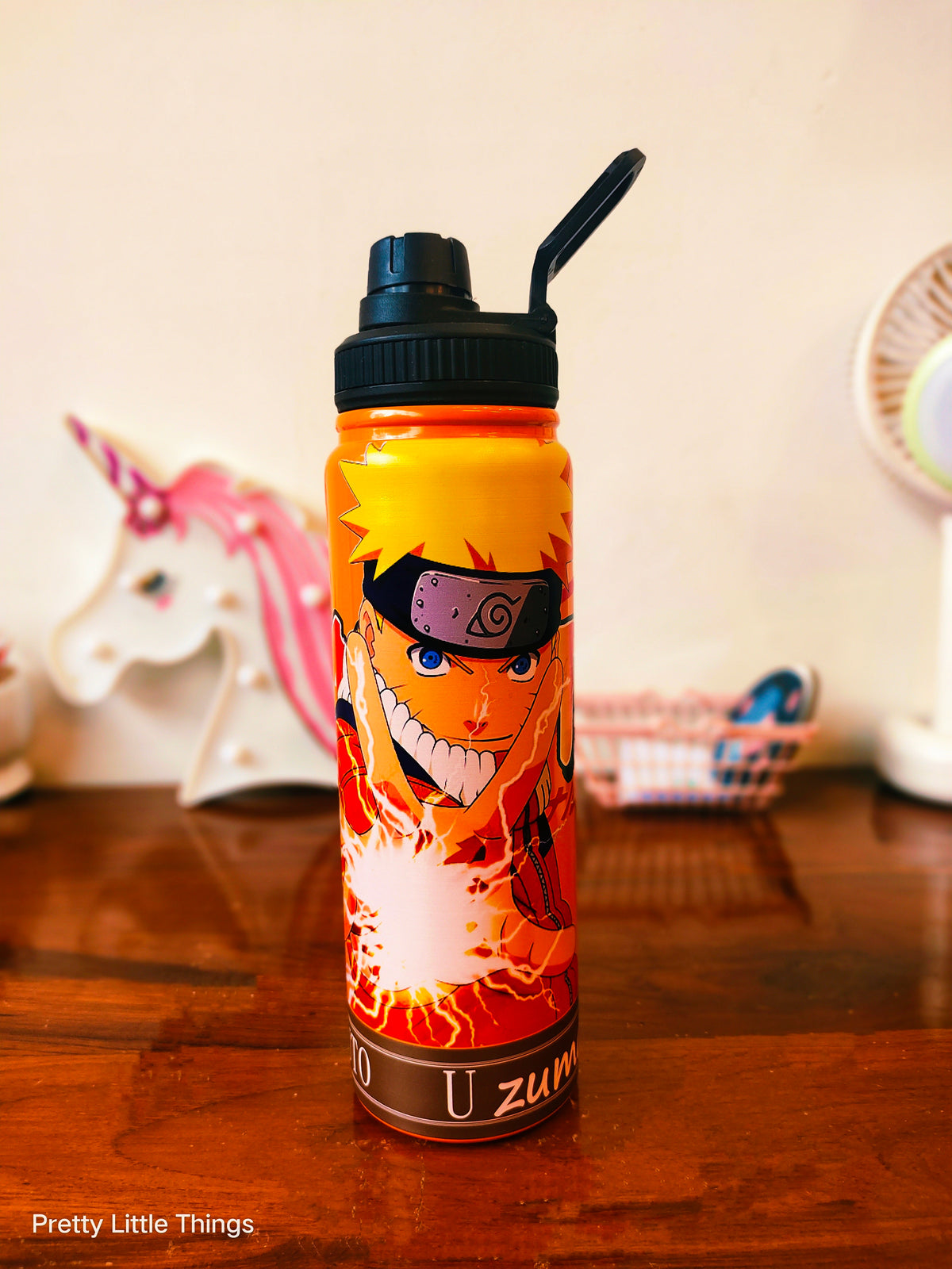 Perfect Size Football / Naruto Steel Pout Sipper Bottles ~ 750ml