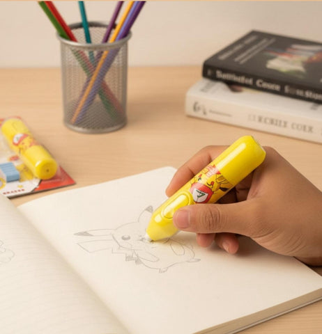 Pokemon Theme Electric Eraser Pack (With Refill Erasers)