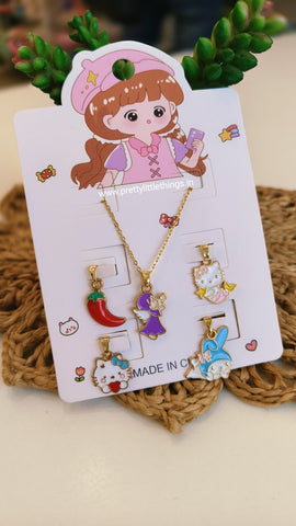 Kids Charms Pendants Sets (5 Charms & A Chain)