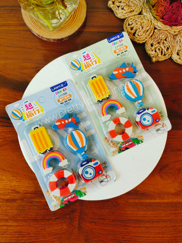 Travel Essentials 2D Eraser Pack
