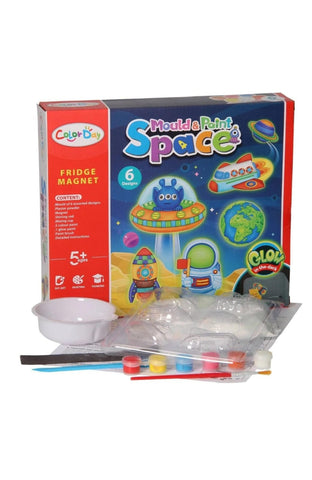 Space theme DIY Mould and Paint Fridge Magnet Kit