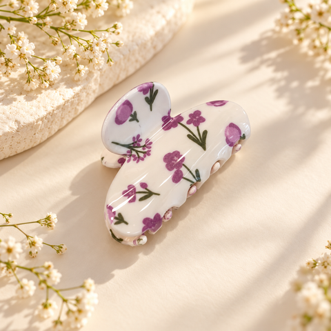 Floral Claw Clips