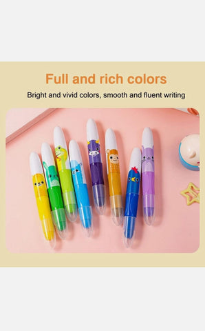 Silky Twistable Washable Crayons Pack ( 10 pcs pack)