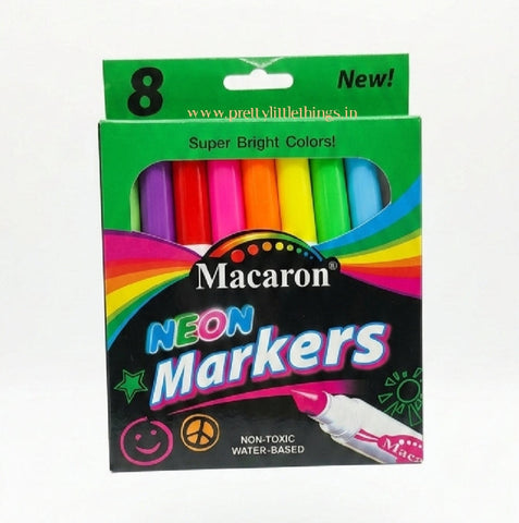 Macaron Series Neon Markers Pack ( 8 colors)
