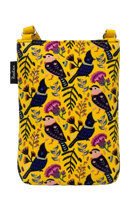Folk Art Canvas Sling Bag Vertical