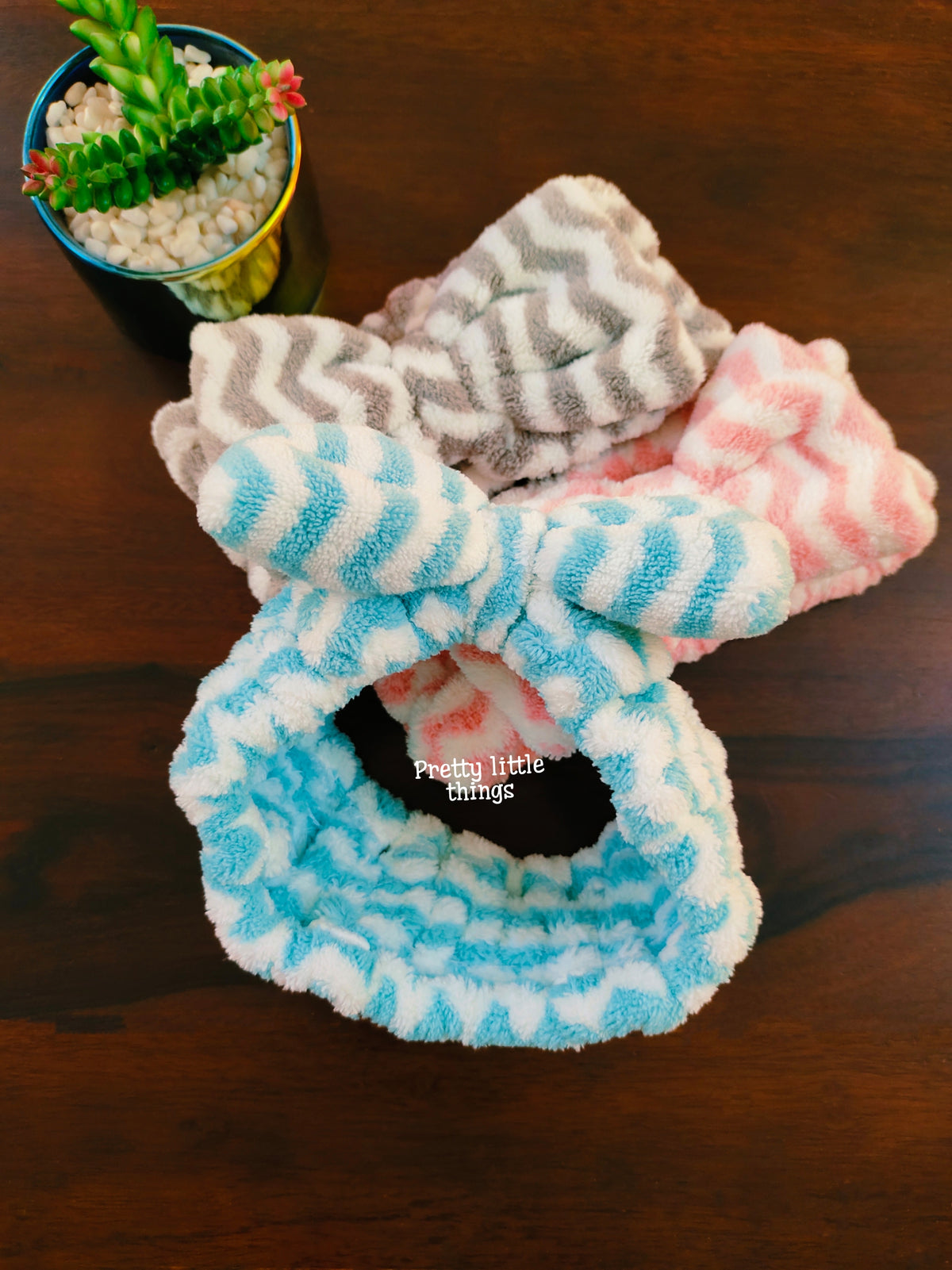 Microfibre Striped Hair Wraps