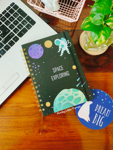 Space Exploring Spiral Diary (A5)