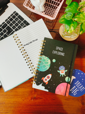 Space Exploring Spiral Diary (A5)