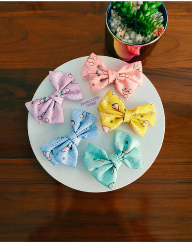Fruits Print Bow Hair Clip